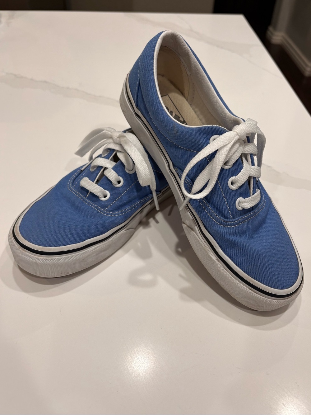 Vans Classic Old Skool Blue White Canvas Skate Shoes Men’s 4.5 Womens 6 Big Kids